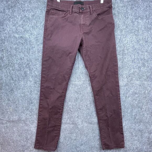 J Brand Jeans Mens 32 Burgundy Mick Claret Straight Slim - Picture 1 of 7